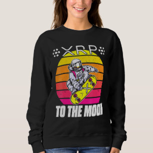 Sudadera Ripple XRP Astronauta Retro Sunset Blockchain
