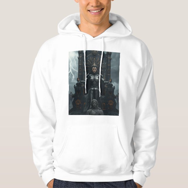Sudadera  Rise of the AI Empress: Sci Fi Cyberpunk Art (Anverso)