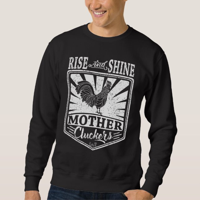Sudadera Rise Y Brilla Madre Cluckers De Pollo Tee (Anverso)