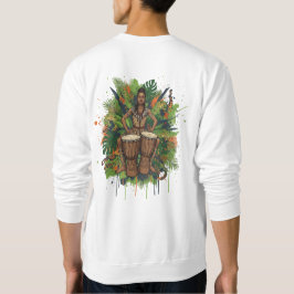 Sudadera Ritmo de la jungla - Arte africano moderno con tri