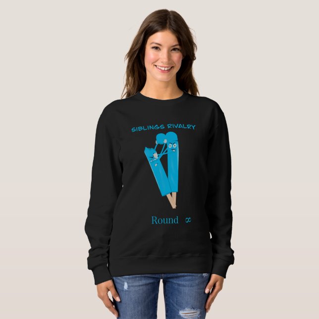 Sudadera Rivalidad entre hermanos divertido Cartoon Popsicl (Anverso completo)