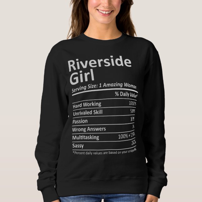 Sudadera Riverside Chica Ca California Funny City Home Root (Anverso)