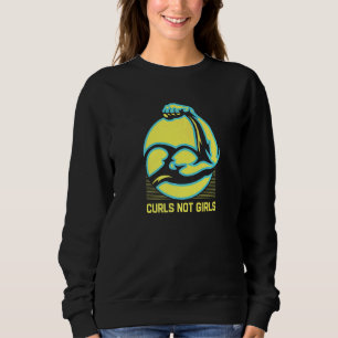Sudadera Rizos No Chicas  Humor De Entrenamiento Gimnasio N