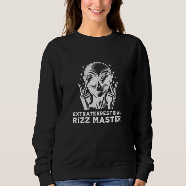Sudadera Rizz Master Gen Z Jerga Funny Alien Rizzler Energy (Anverso)