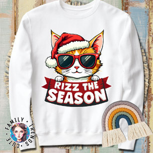 Sudadera Rizz The Season Funny Navidades Rizzmas Cat Santa
