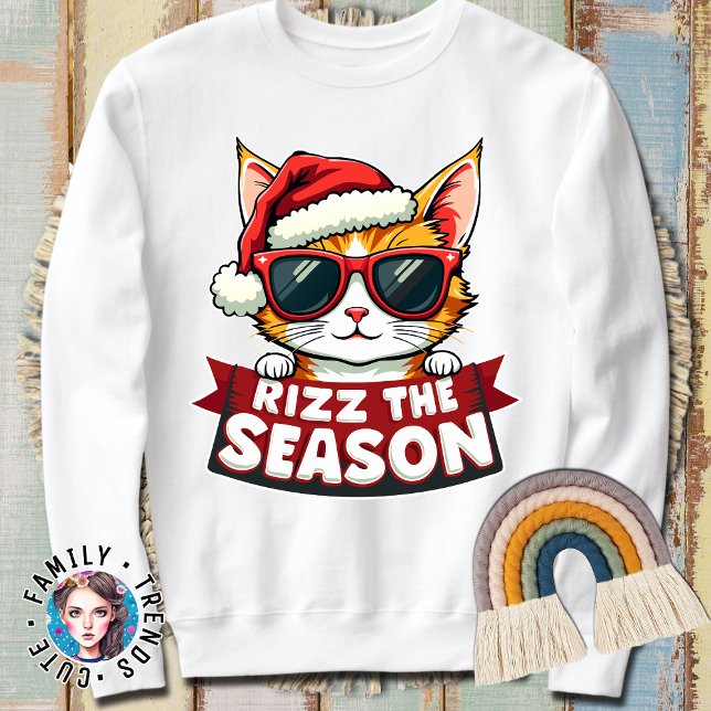 Sudadera Rizz The Season Funny Navidades Rizzmas Cat Santa (Subido por el creador)