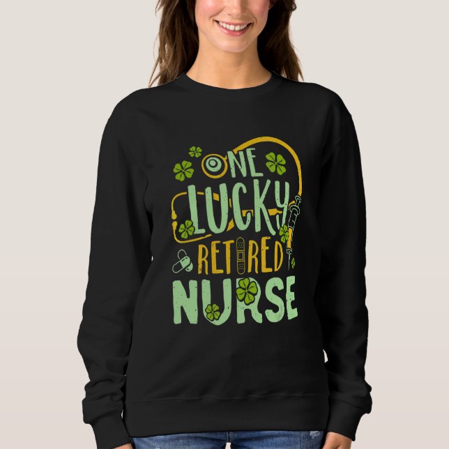 Sudadera Rn Médica Lucky Leaf Irlanda St Patrick Ret (Anverso)