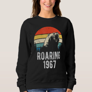 Sudadera Roaring 1967 Vintage Retro Sunset Bear Animal 55th