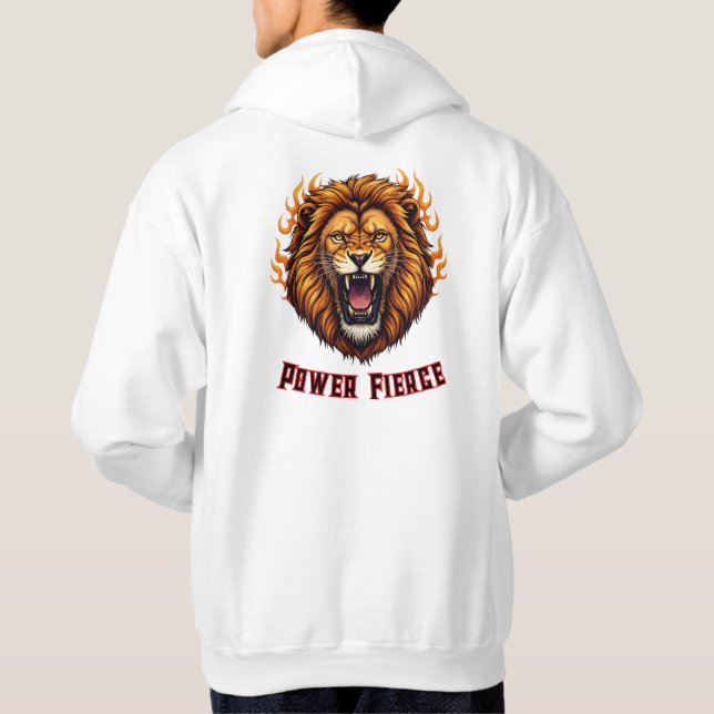 Sudadera Roaring Fire Lion Head Mascot (Reverso)