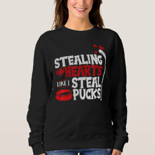 Sudadera Robando Corazones Como Robó Discos de Hockey Valen