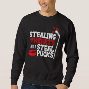 Sudadera Robando Corazones Como Robó Discos de Hockey Valen