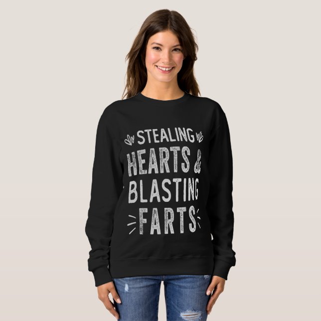 Sudadera Robar Corazones Y Blastar Farts Divertido Valentin (Anverso completo)