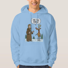 Sudadera Robed Monk and Reindeer Winter Scene