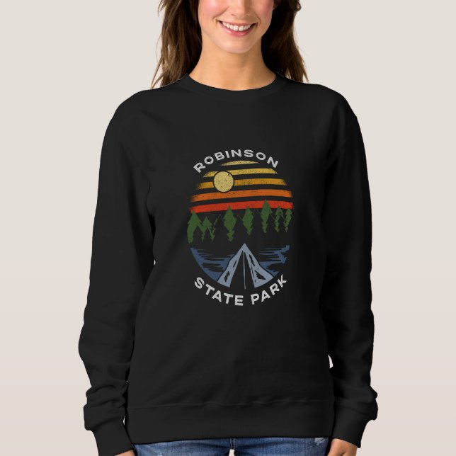 Sudadera Robinson State Park Massachusetts Camping Souvenir (Anverso)