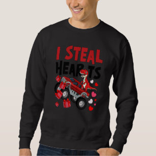 Sudadera Robo corazones Dinosaurios Monstruo Camión T Rex V
