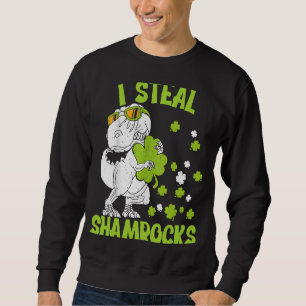 Sudadera Robo Shamrock st patrick's day Dinosaur 5