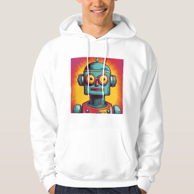Sudadera Robot de arte pop (Anverso)