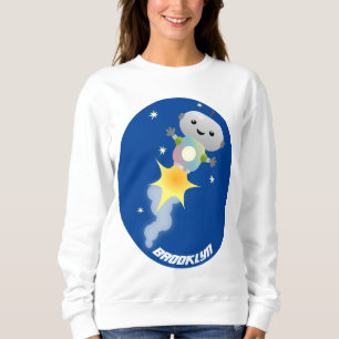 Sudadera Robot lindo volando en el ilustracion del personal