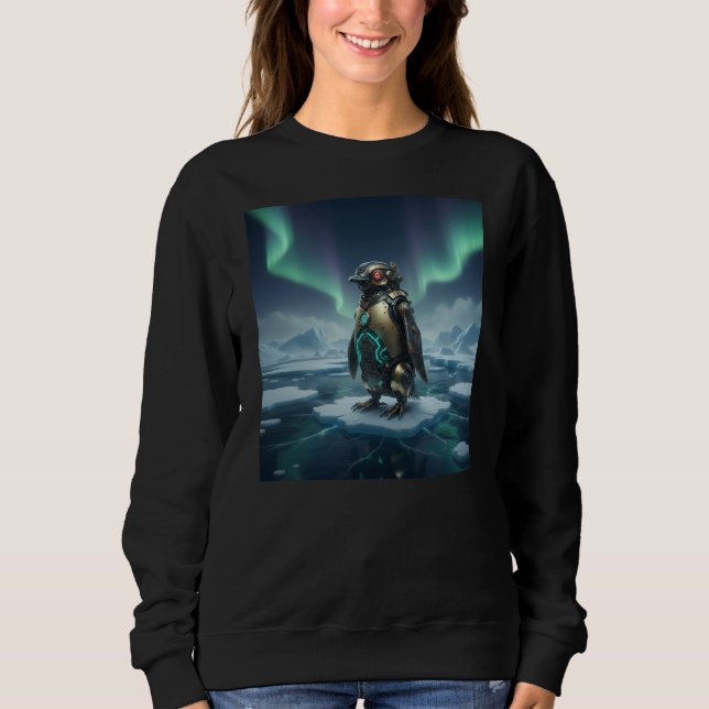 Sudadera Robot Penguin in Antarctic Snow (Anverso)