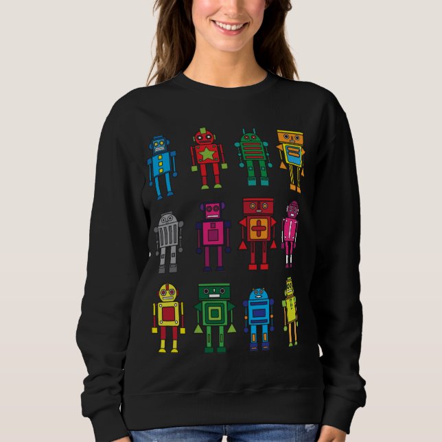 Sudadera Robot regalo Robotik Retro juguete Bromeas (Anverso)