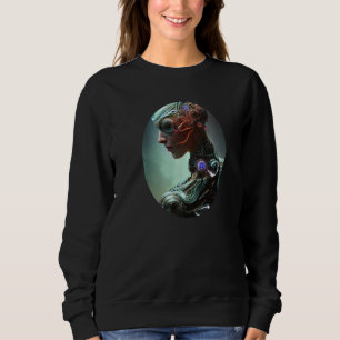 Sudadera Robot Sci Cyborg Único Dígito Futurista Femenino