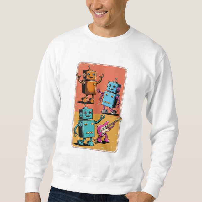 Sudadera Robots vintage (Anverso)