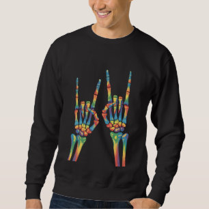 Sudadera Roca de esqueleto mano arcoíris orgullo LGBTQ Gay 