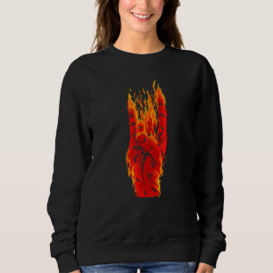 Sudadera Roca encendida mano de zombie muerte Halloween ter