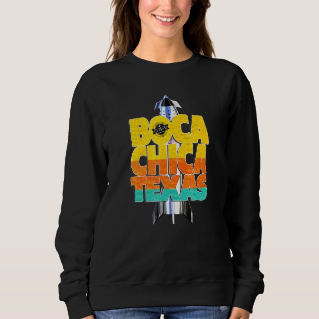 Sudadera Roca espacial retro de Guay Starship de Boca Chica (Anverso)