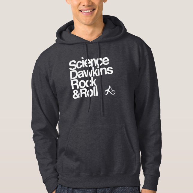 Sudadera Roca y rollo de los dawkins de la ciencia (Anverso)