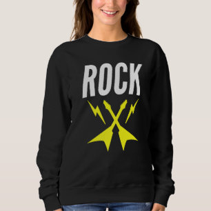 Sudadera Rocas de guitarra rayos para seguir rockeando