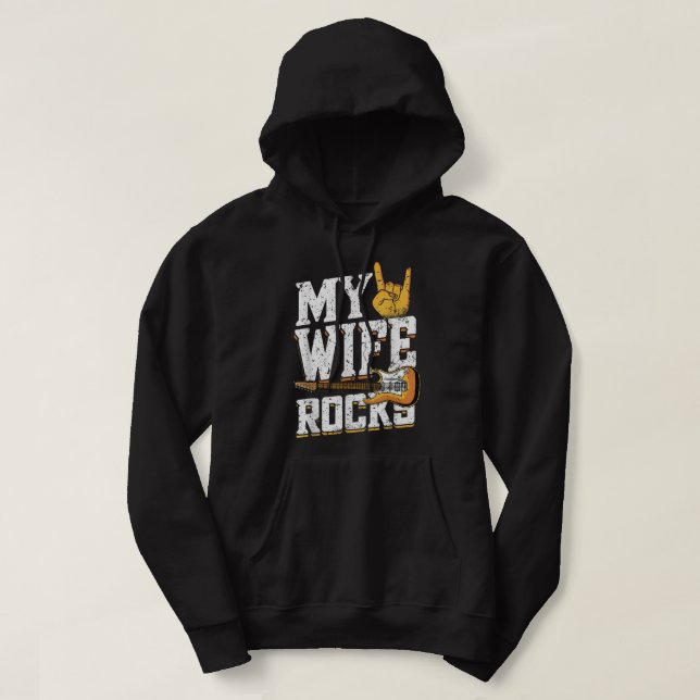 Sudadera Rocas de hombres y mujeres, guitarra de rock elect (Diseño del anverso)