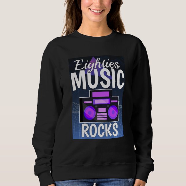 Sudadera Rocas musicales de ochenta (Anverso)