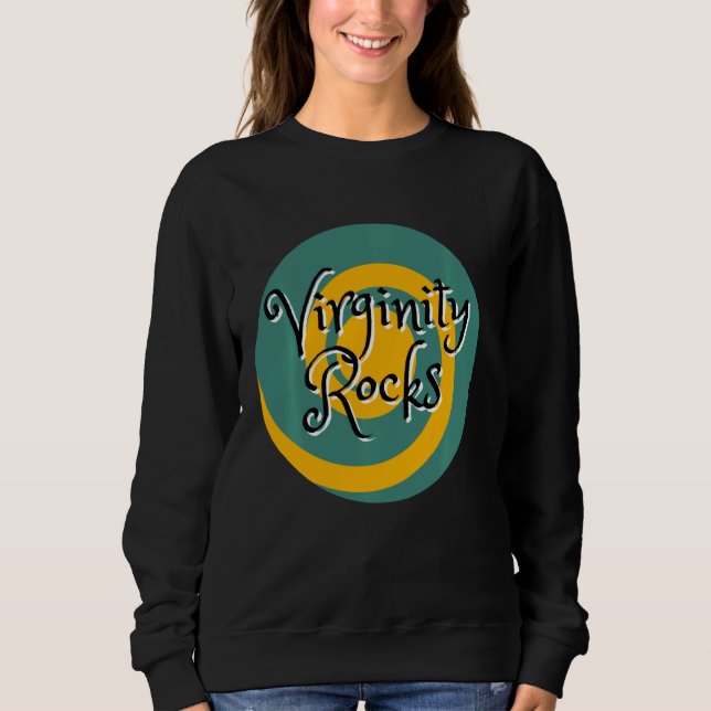 Sudadera Rock And Roll Funny Virginity Practice Beliy (Anverso)