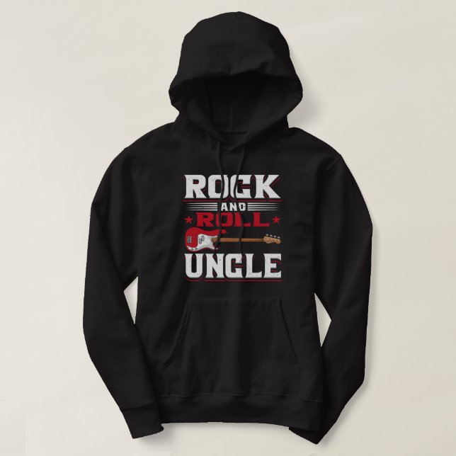 Sudadera Rock And Roll Uncle Guitar Player Rock N Roll Musi (Diseño del anverso)