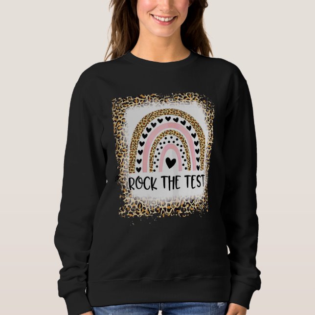 Sudadera Rock blanqueado El Test Teacher Test Day Test Day  (Anverso)
