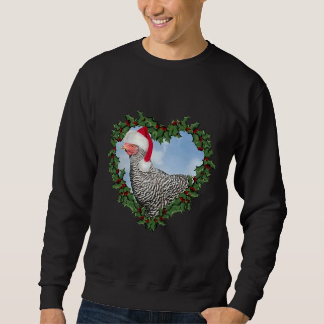 Sudadera Rock de pollo con barro de navidad (Anverso)