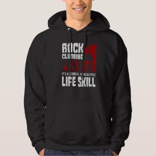 Sudadera Rock Escalando Como Habilidad Zombie Apocalipsis D