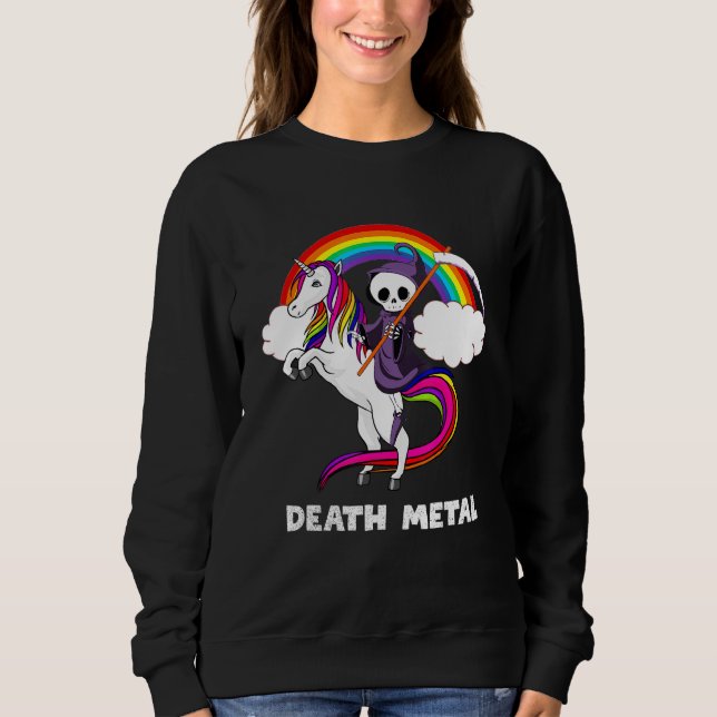 Sudadera Rock Metalizado Muerte Amor Arcoiris Grim Reaper R (Anverso)