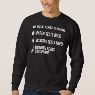 Sudadera Rock Paper Scissors Saxophone Graphic Tee