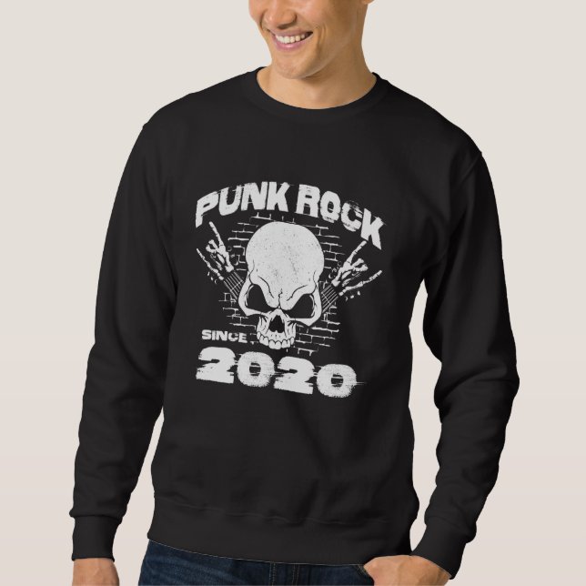 Sudadera Rock punk desde 2020 - 4to cumpleaños Skull Rock H (Anverso)