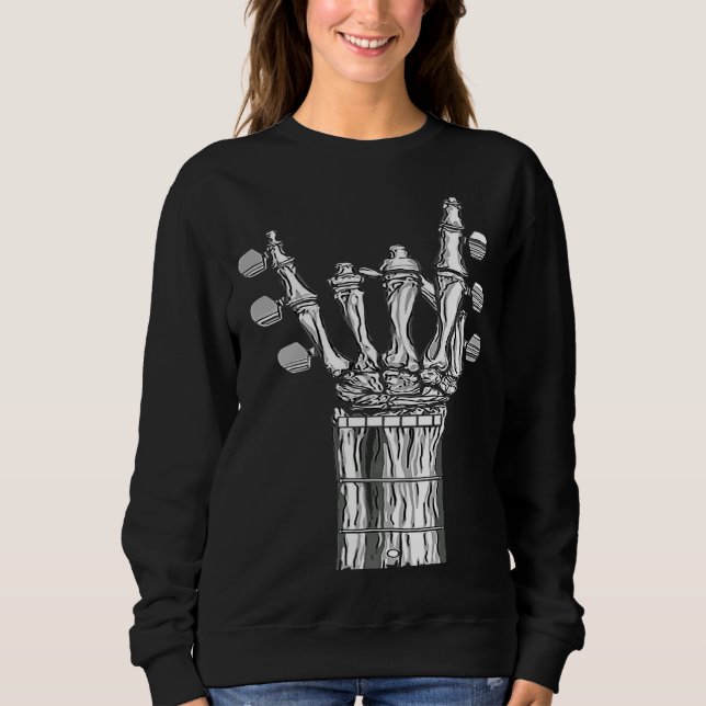 Sudadera Rock & Roll Skeleton Guitar Music (Anverso)