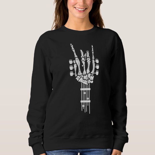 Sudadera Rock & Roll Skeleton Guitar Music (Anverso)