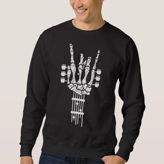 Sudadera Rock & Roll Skeleton Guitar Music (Anverso)