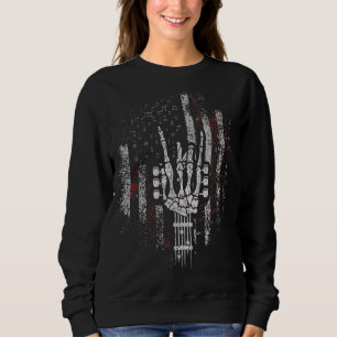 Sudadera Rock & Roll Skeleton Guitar Music