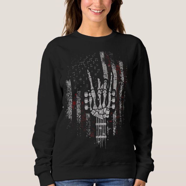 Sudadera Rock & Roll Skeleton Guitar Music (Anverso)