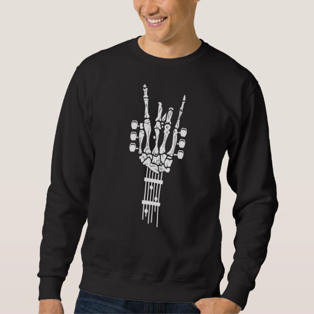 Sudadera Rock & Roll Skeleton Guitar Music (Anverso)