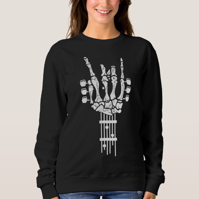 Sudadera Rock & Roll Skeleton Guitar Music (Anverso)
