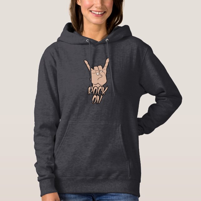 Sudadera ROCK sobre la ropa personalizado (Anverso)