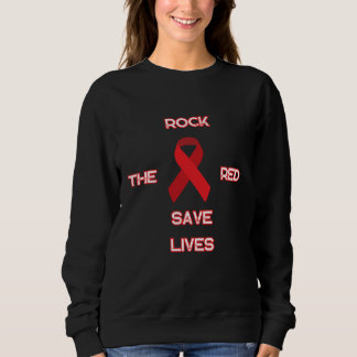 Sudadera Rock the red salva vidas concientización del coraz